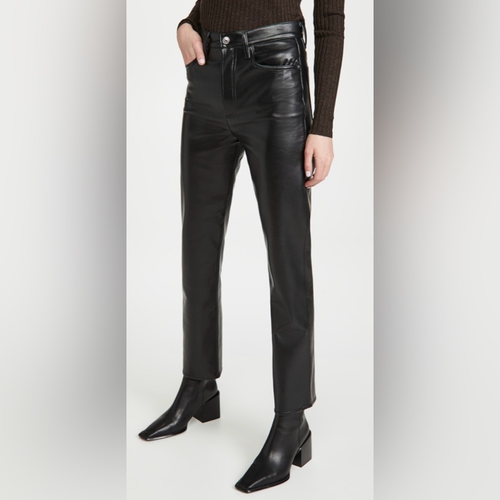 AGOLDE 90s Pinch Waist Recycled Leather Blend High Waist Pants